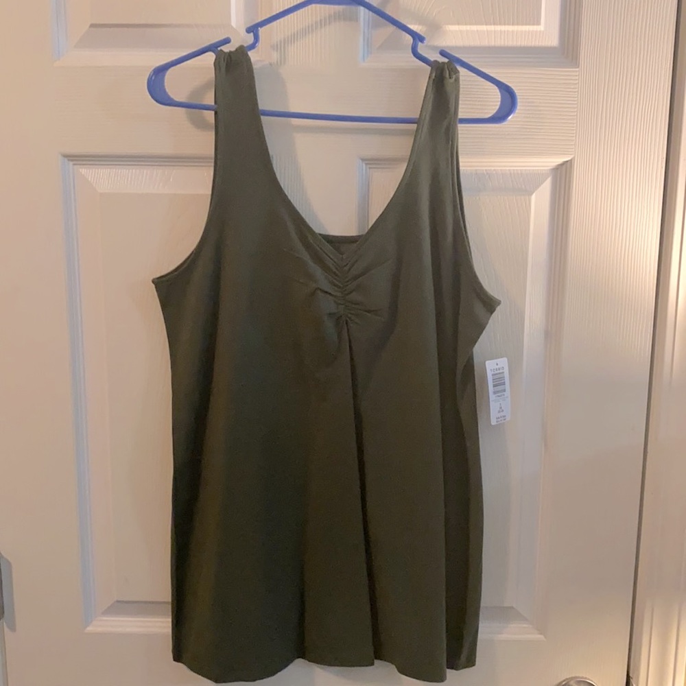 Torrid forest green stretch tank